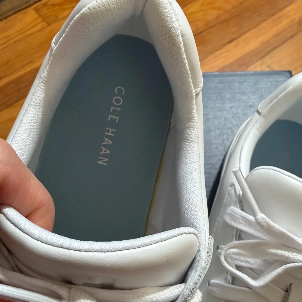 COLE HAAN NIB White Low Top Leather Grand Crosscourt Daily Sneakers Shoes 7 B - Picture 10 of 11